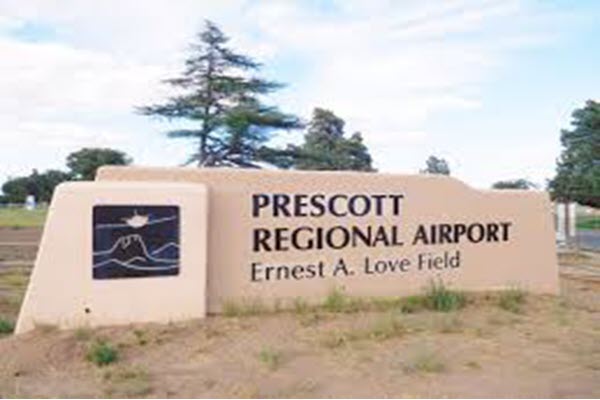 A large sign that reads Prescott Reginal Airport